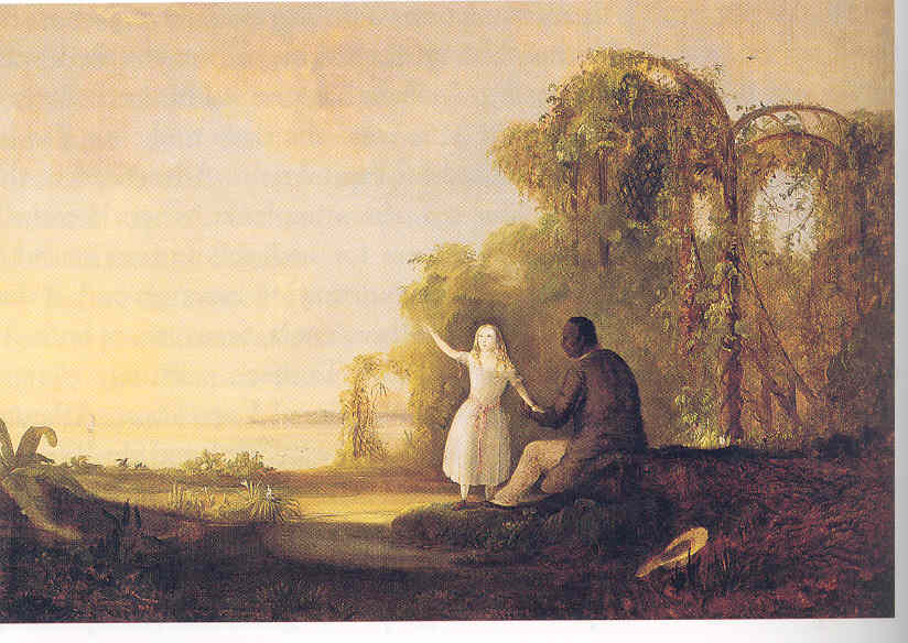 824x584 Afr.ame.art2003 Neoclassical - Uncle Tom And Little Eva Painting