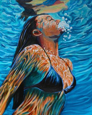 384x480 Fresh Paint - Under The Ocean Painting