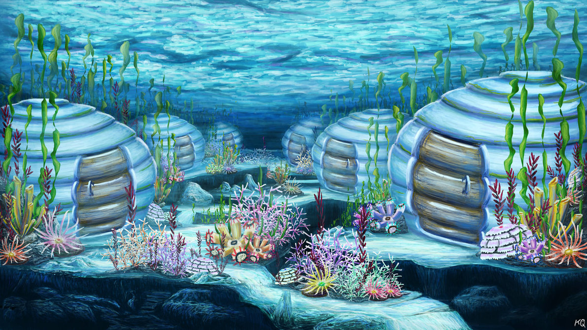 1191x670 Digital Painting 13 Under The Ocean By Kq4rt - Under The Ocean Painting