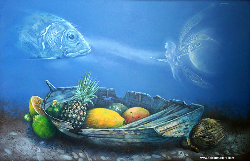 800x517 Offering Under The Sea Painting By Nelson Madero - Under The Sea Painting