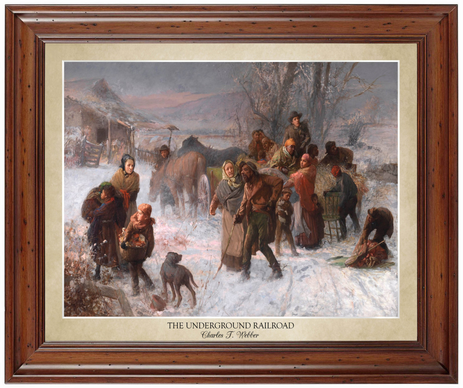 1500x1258 The Underground Railroad By Charles T. Webber 1891 16x20 - Underground Railroad Painting