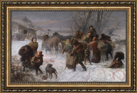570x386 Charles T Webber The Underground Railroad Framed Painting For Sale - Underground Railroad Painting