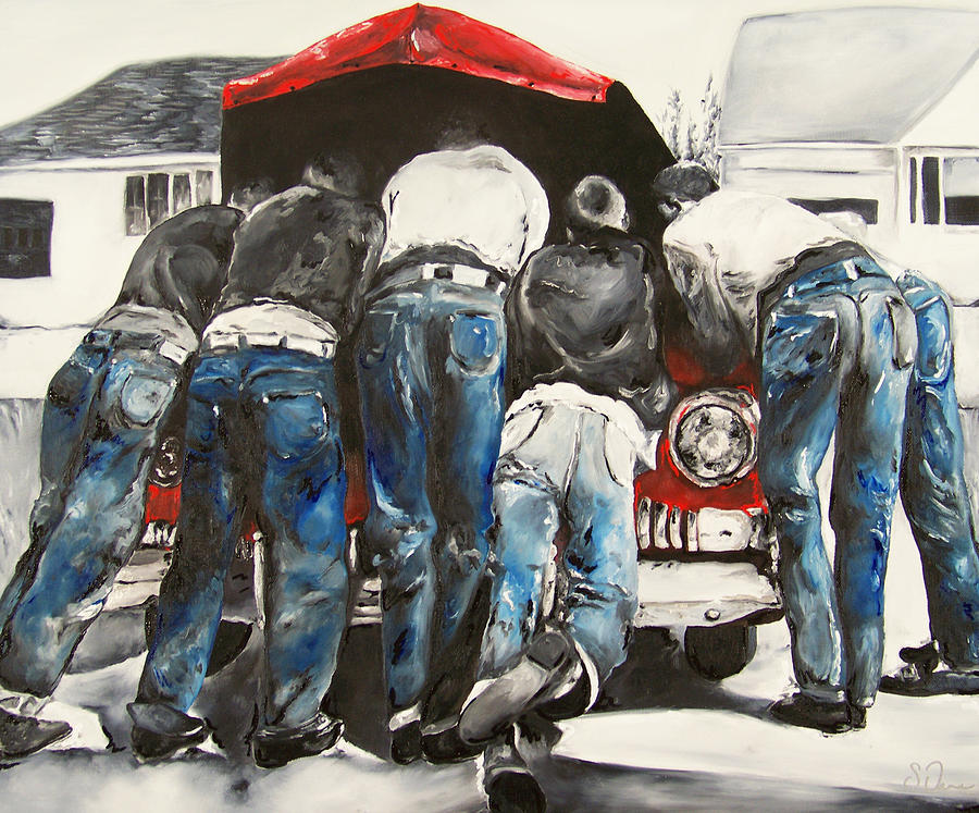 900x747 Under The Hood Painting By Sara Homerding - Underhood Painting