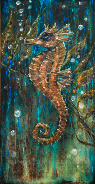 401x777 Underwater Scene As Theme For Expressionistic Painting - Underwater Abstract Painting