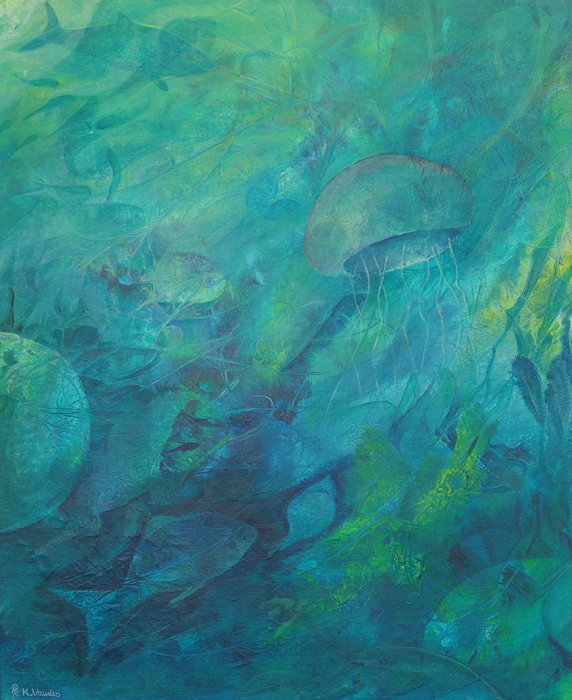 817x1000 Blue I Abstract Original Painting - Underwater Abstract Painting