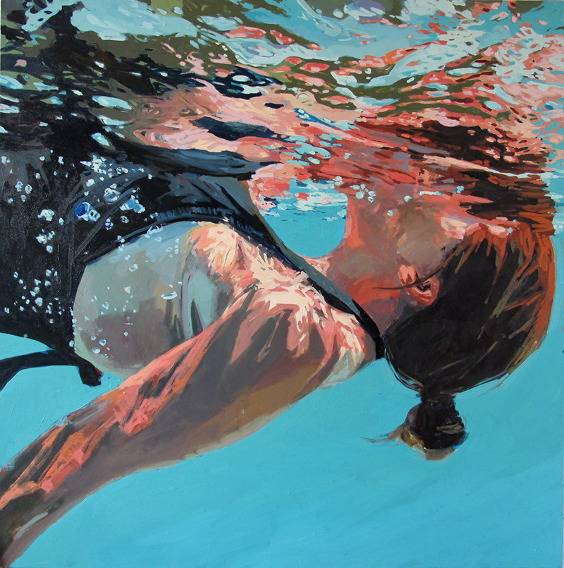 800x805 Beneath The Surface Sublime Underwater Portraits By Samantha - Underwater Art Painting