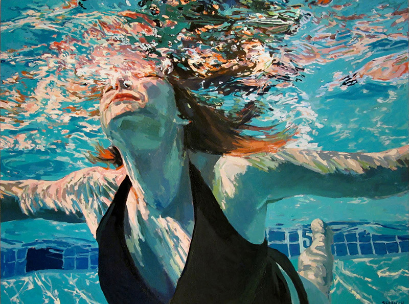 800x595 Stunning Underwater Paintings By Samantha French Art Sheep - Underwater Art Painting