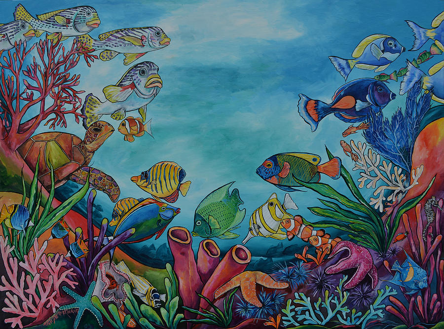 900x667 Underwater Scene Paintings Fine Art America - Underwater Art Painting