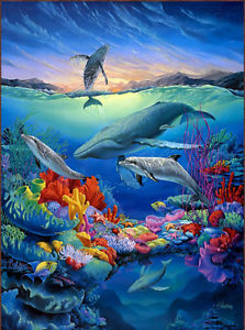 223x300 Canvas Prints Quality Design Oil Painting Underwater World Gift - Underwater Canvas Painting