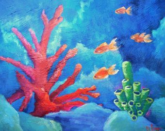 340x270 Image Result For Underwater Coral Reef Acrylic - Underwater Coral Painting
