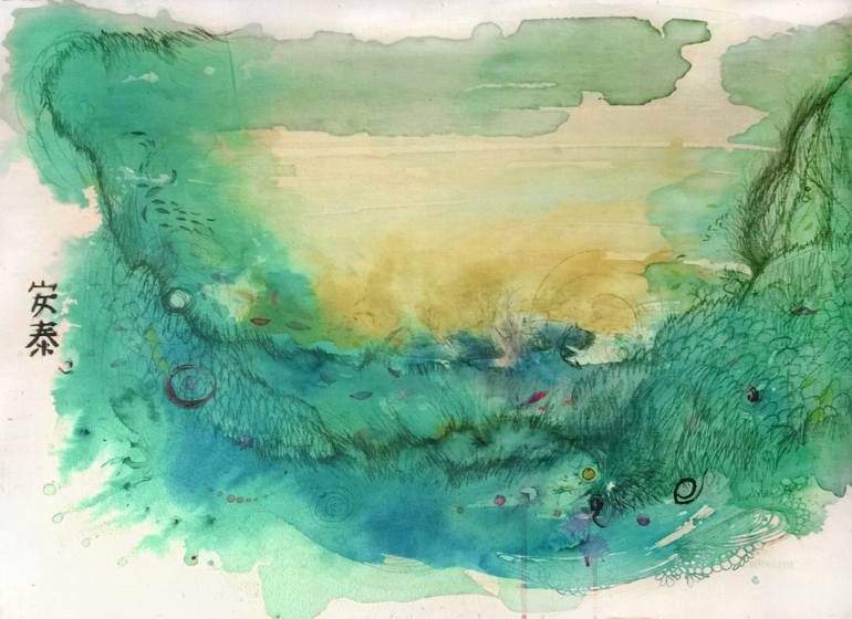 770x560 Saatchi Art Underwater Landscape Painting By Salva Baixlaigua - Underwater Landscape Painting