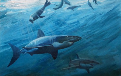 410x256 Underwater Paintings - Underwater Landscape Painting