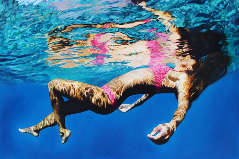 823x548 The Water Oil Paintings Of Underwater Scenes By Matt - Underwater Oil Painting