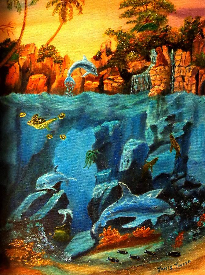 671x900 Underwater Scene Painting By Janis Tafoya - Underwater Oil Painting
