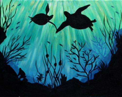 500x400 Paint Nite. Drink. Paint. Party! We Host Painting Events - Underwater Painting