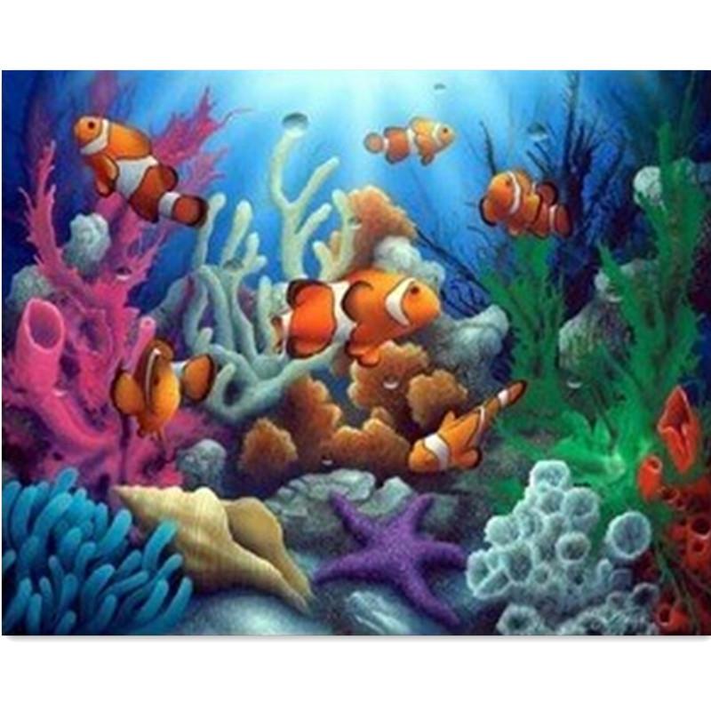 800x800 2018 New Arrival 3d Diamond Painting Underwater World Scenery - Underwater Painting