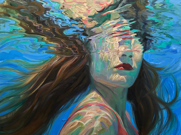 750x563 Underwater Paintings Capture Moments Of Tranquility - Underwater Painting