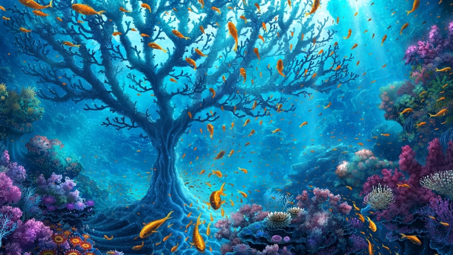 1920x1080 Underwater Painting - Underwater Painting