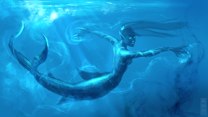 700x394 Digital Painting Tutorial Underwater Mermaid - Underwater Painting