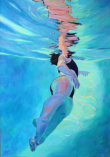 360x514 Kat O'Connor Artist Acrylic Painting - Underwater Painting Artist