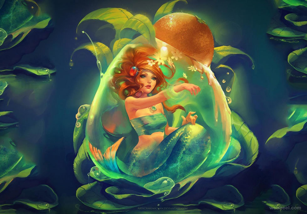 980x684 25 Best And Beautiful Underwater Paintings For Your Inspiration - Underwater Painting Artist