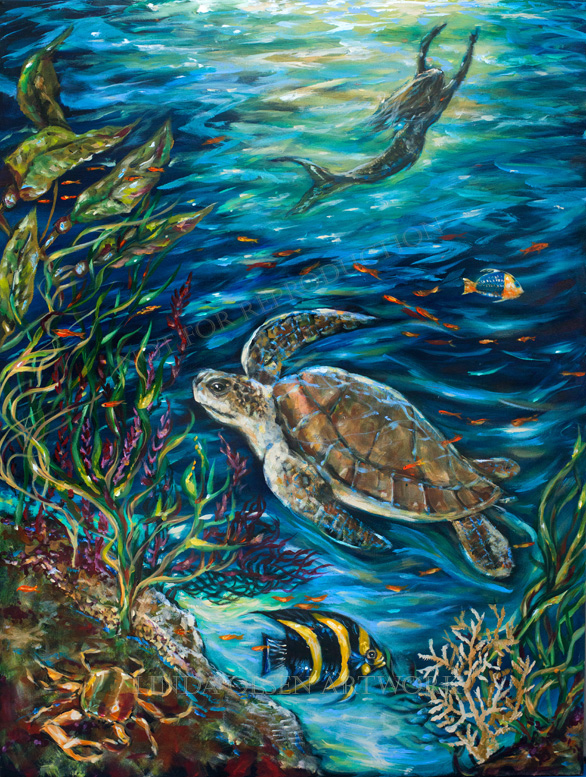 586x777 Underwater Page 3 - Underwater Painting Mermaid