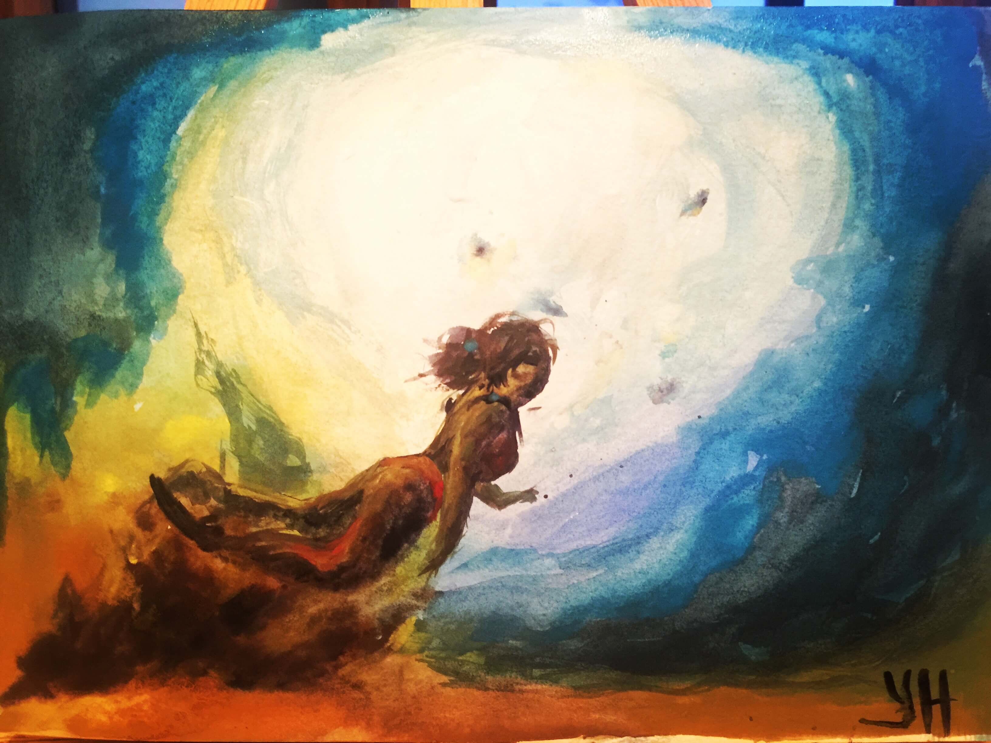 3264x2448 Underwater Bliss Watercolor Painting Underwater Scene - Underwater Painting Watercolor