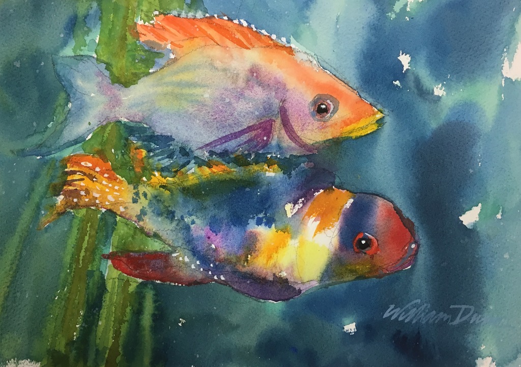 1024x721 Video] How To Paint Colorful Fish Underwater Like An Award - Underwater Painting Watercolor