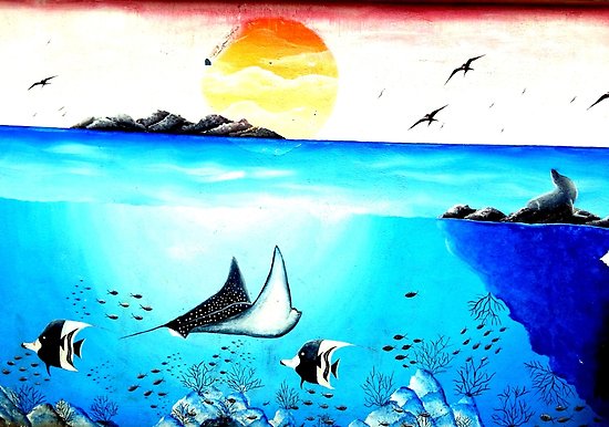 550x386 Beautiful Underwater Scene Painting Posters By Bellajasper - Underwater Scene Painting