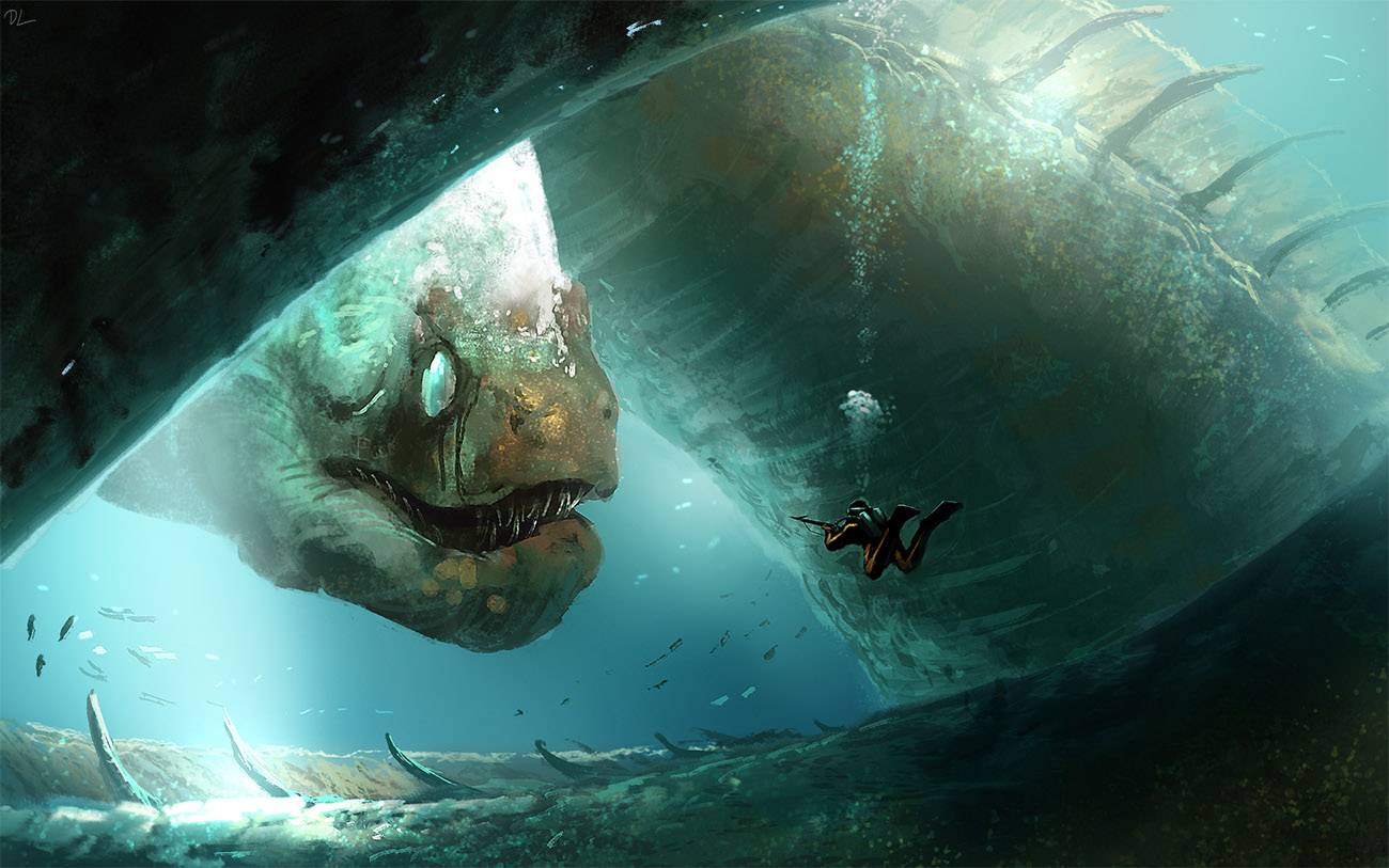 1300x813 Speed Paint Underwater Scenes By Denis Loebner - Underwater Scene Painting