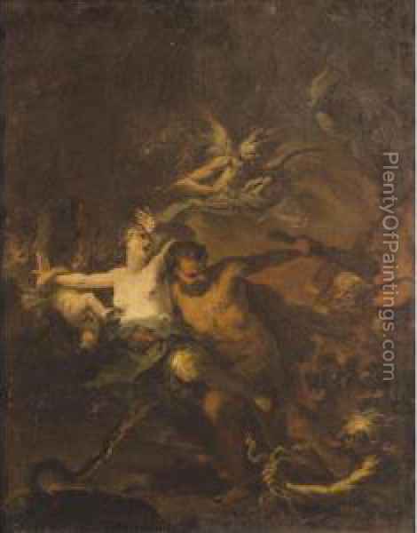 470x600 Hercules Leading Alcestis From The Underworld Oil Painting - Underworld Painting