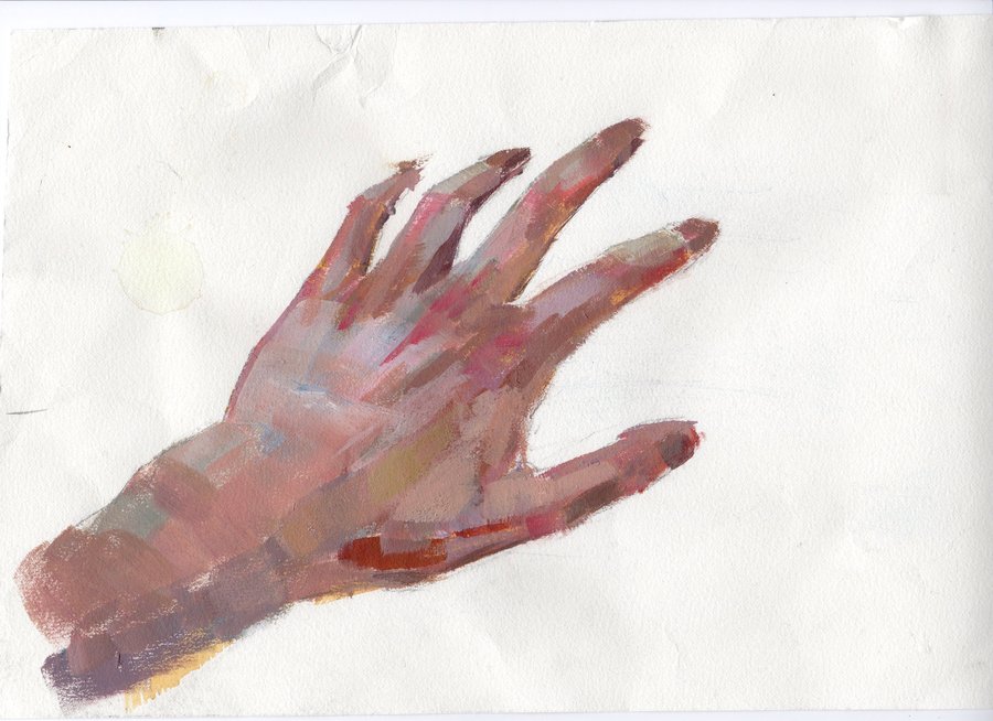 900x654 My Hand - Unfinished Painting