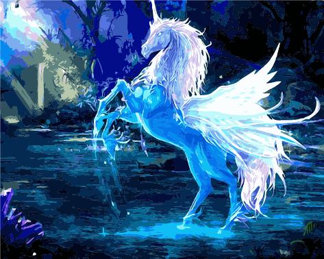 473x378 Artwork - Unicorn Oil Painting