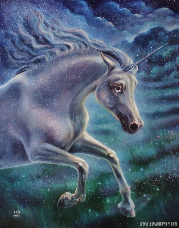 629x800 Believe' - Unicorn Oil Painting