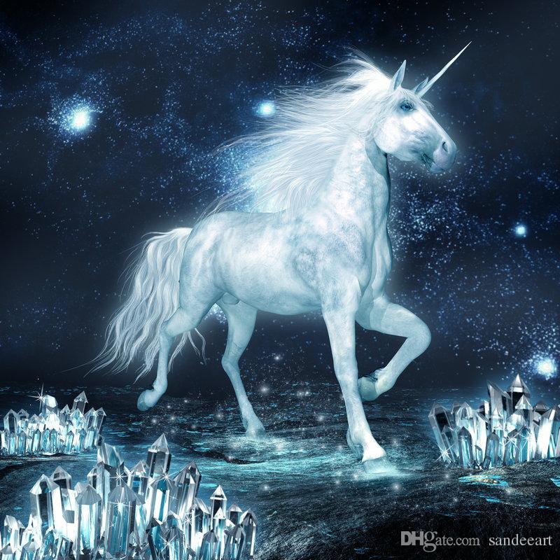 800x800 Discount Contemporary Giclee Print Art Wall Animal Horse Unicorn - Unicorn Oil Painting