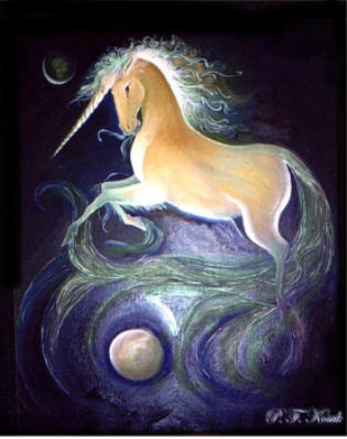 315x398 Unicorn Oil Painting An Oil I Did Many Years Ago Now - Unicorn Oil Painting