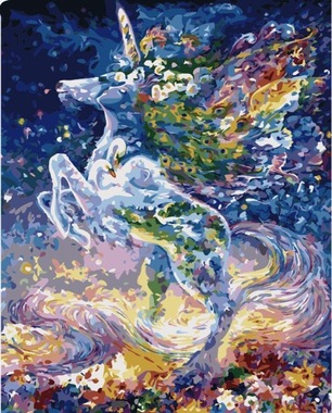 306x380 Paint By Numbers 40x50cm - Unicorn Painting