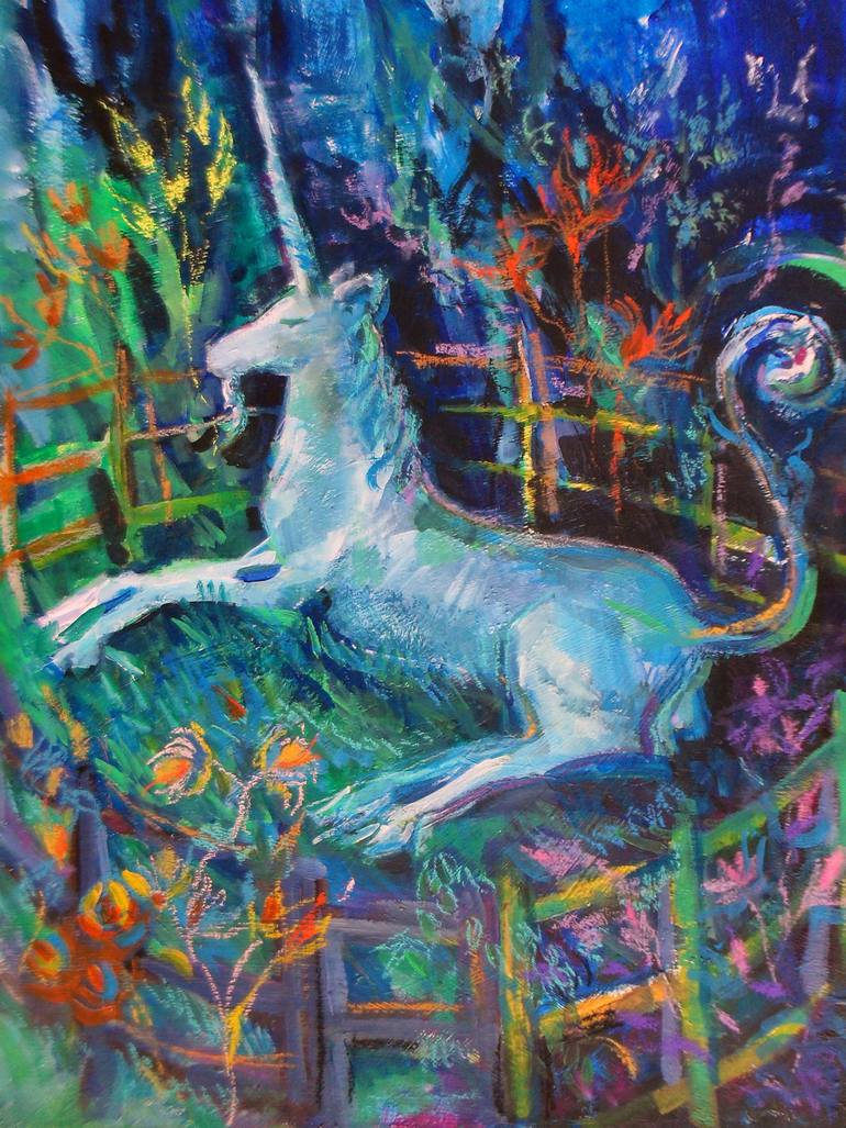 770x1027 Saatchi Art Unicorn Painting By Aleksandar Stankovic - Unicorn Painting