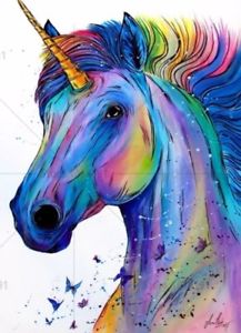 217x300 Colourful Unicorn, Animal 5d Diy Diamond Painting Kit, Craft, Home - Unicorn Painting