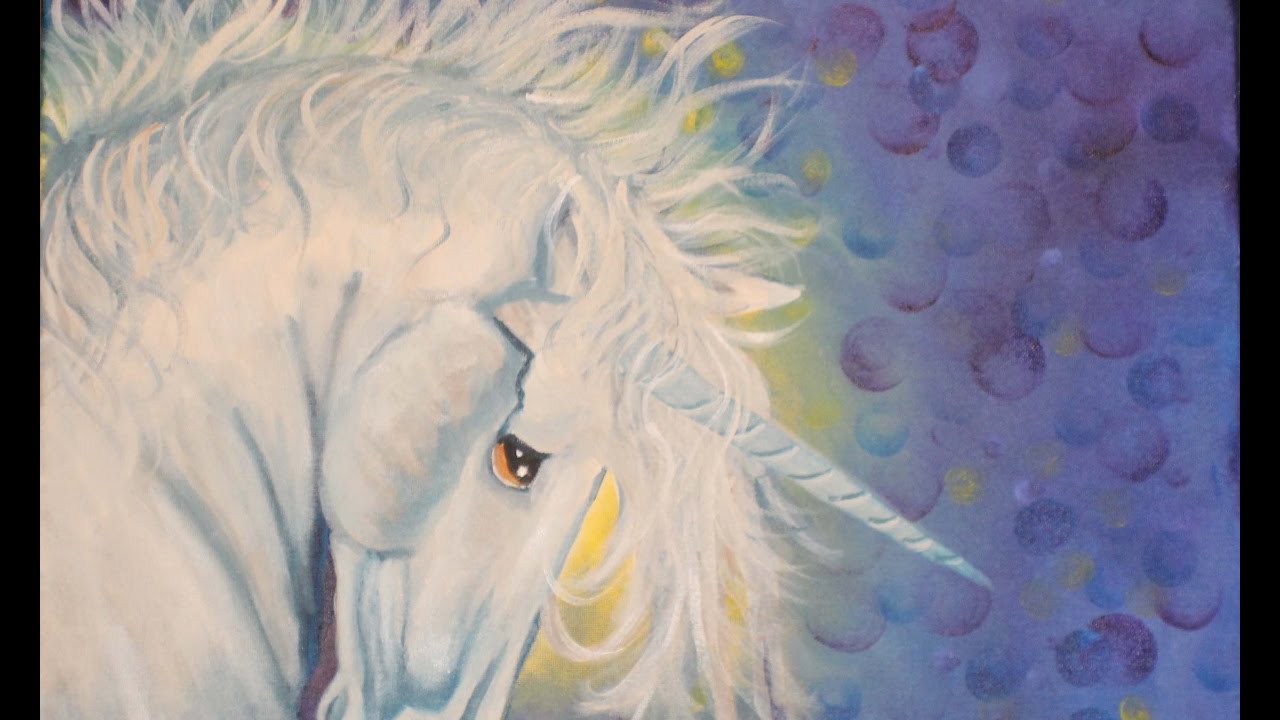 1280x720 Unicorn Or Horse Bokeh Acrylic Painting It's Your Pick! Beginners - Unicorn Painting