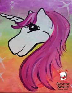 233x300 Kids Paint Your Unique Unicorn ! Creative Spirits Ames - Unicorn Painting For Kids