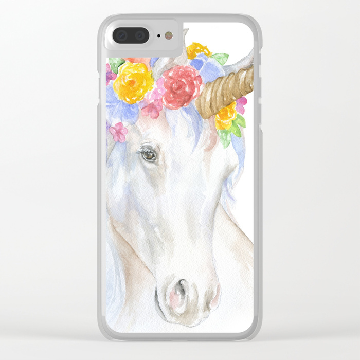 700x700 Unicorn Watercolor Painting Clear Iphone Case By Susanwindsor - Unicorn Watercolor Painting