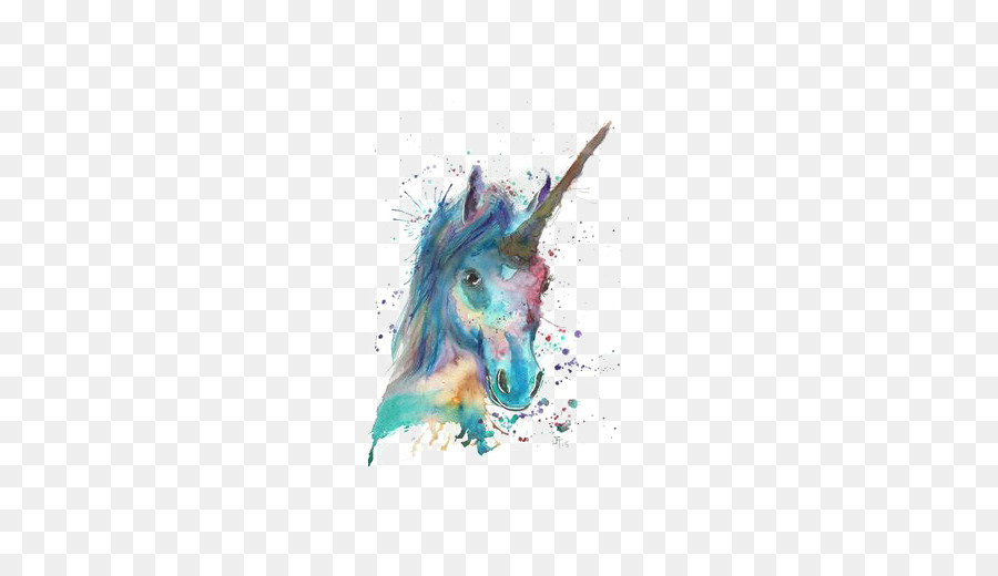 900x520 Unicorn Watercolor Painting Canvas - Unicorn Watercolor Painting