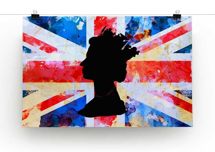 750x530 Union Jack Queen In Silhouette Canvas Print Amp Poster Canvas Art - Union Jack Painting