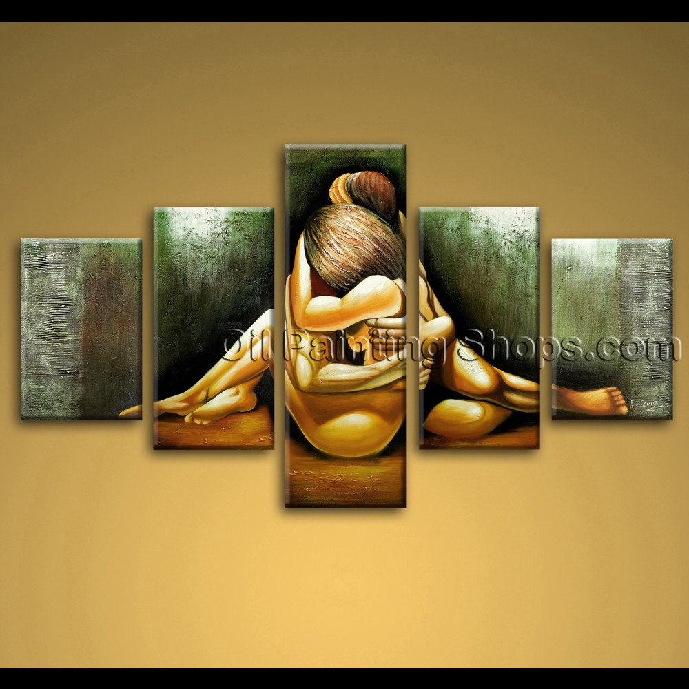 1000x1000 Original Hand Painted Oil Painting Love Unique Abstract Figure - Unique Oil Painting