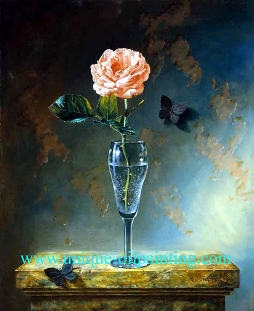 506x618 Realistic Flower Oil Painting Realistic Flower Still Life Oil - Unique Oil Painting
