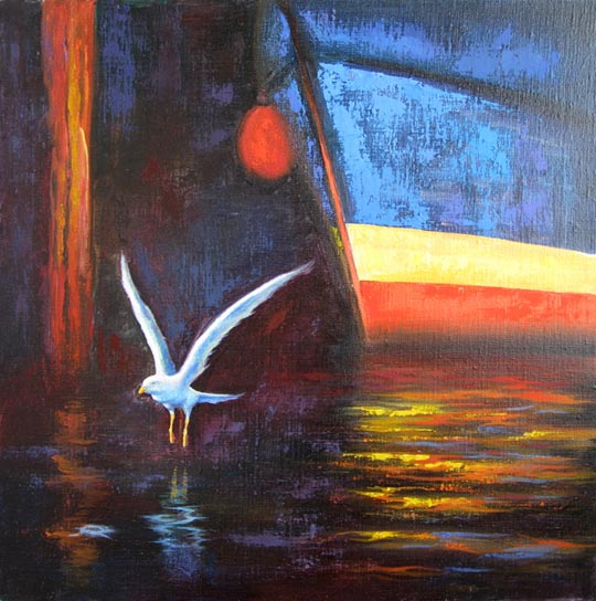 540x544 Unique Painting,street Painting And Creative Art Gull Painting - Unique Painting