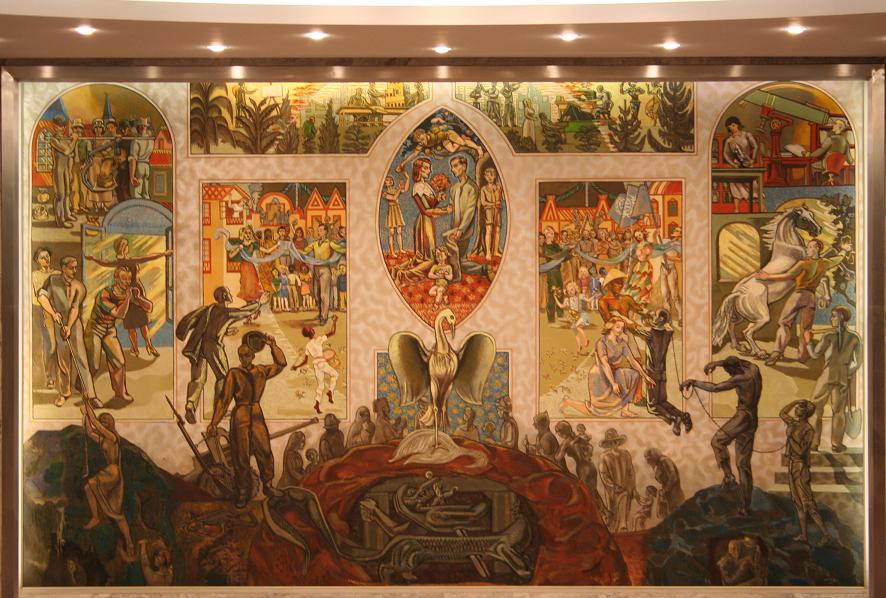 886x598 News Headlines Stop The Insanity - United Nations Painting