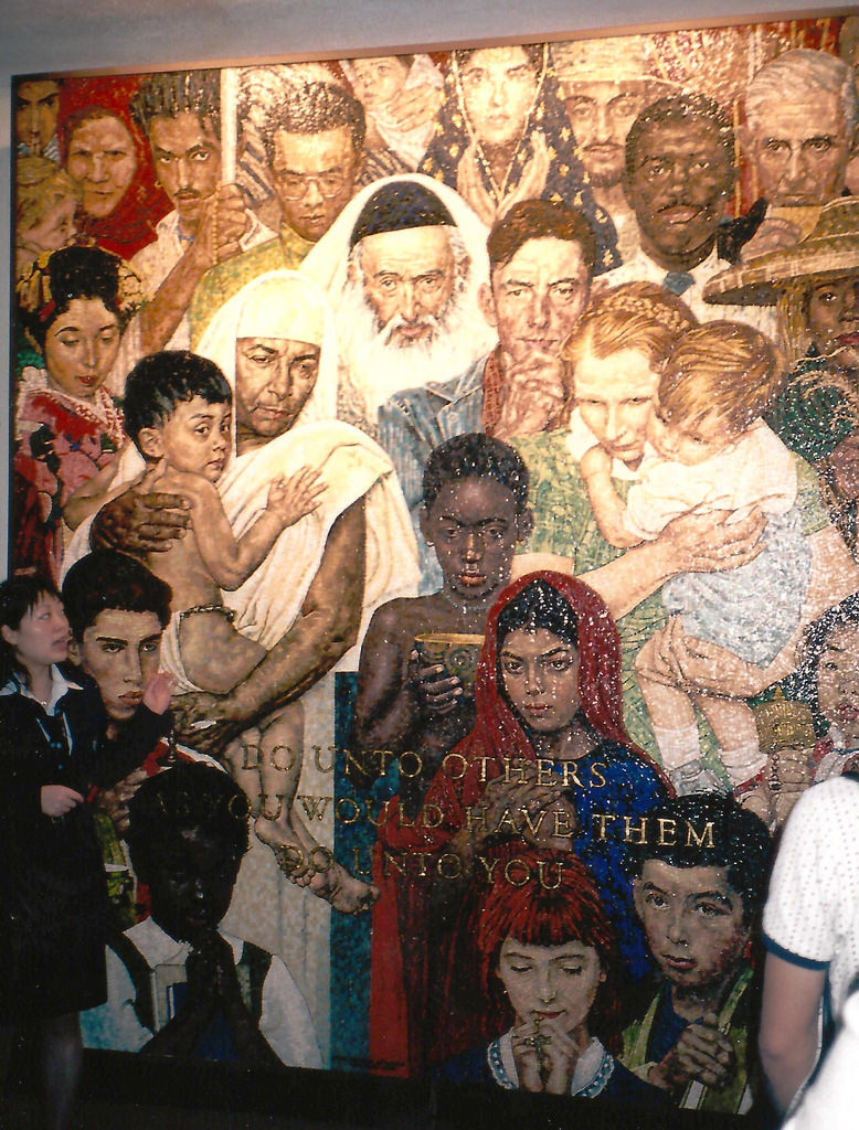 778x1024 Norman Rockwell's Mosaic Painting The Golden Rule - United Nations Painting