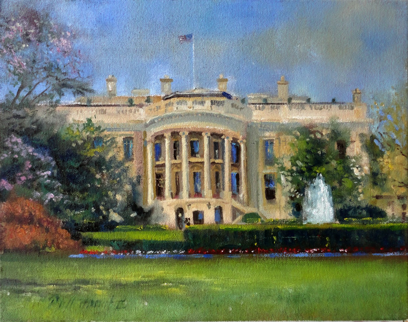 1369x1080 United States White House In. Learn To Oil Paint Dvd - United States Painting